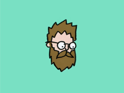 Crude beard beard crude glasses illustration robby davis rough simple