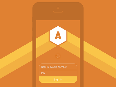 Login screen app flat indatus ios load login minimal robby davis sign in ui