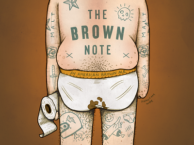 The Brown Note beer label