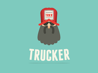 Trucker logo beard github illustration indatus logo louisville open source mustache robby davis trucker trucker hat