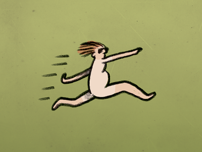 Streaker doodle illustration jumping louisville naked pencil robby davis running sketch streaker sunglasses wip
