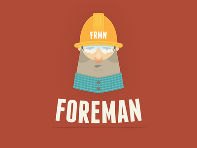 Foreman logo character construction foreman github illustration indatus logo louisville open source robby davis