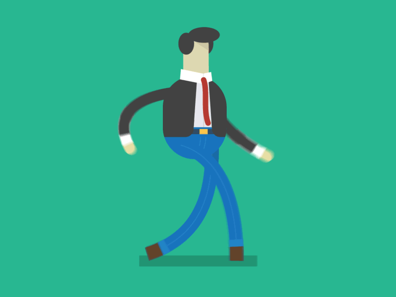 Businessman walk cycle WIP animation businessman character gif louisville robby davis simple tie walk cycle wip