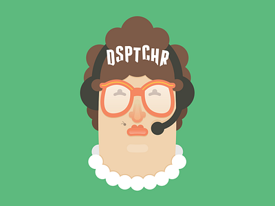 The Dispatcher character dispatcher github hairy mole icon illustration indatus louisville robby davis vector