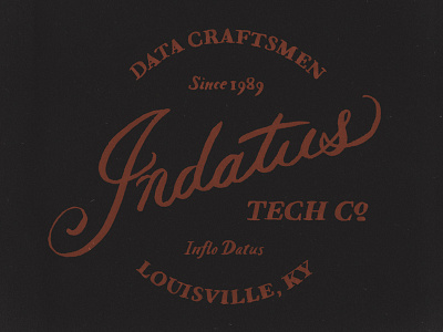 Indatus hand lettering craftsmen data hand lettering illustration indatus lettering louisville robby davis script typography wip