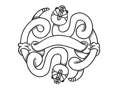 Snake knot mandala thing