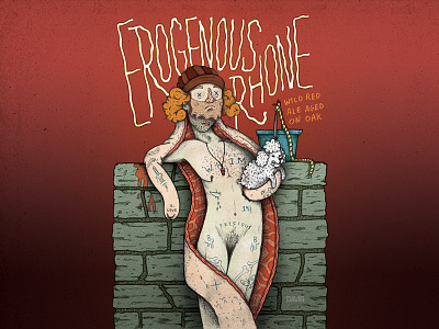 Erogenous Rhone ale beer label brewery bucket craft beer erogenous illustration louisville puppy robby davis skin