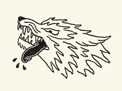 Doodle or Die - Day 13 - Wolf doodle doodleordie doodleordiejune drawing louisville micron robby davis sketch teeth wolf