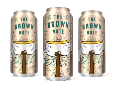 Brown Note Can - Against the Grain Brewery 3d beer beer can beer label beer packaging branding brewery illustration kentucky louisville packaging robby davis
