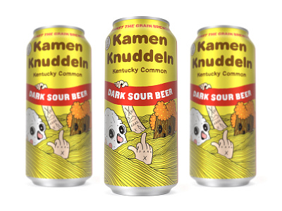 Kamen Knuddeln Can - Against the Grain Brewery 3d beer beer can beer label beer packaging branding brewery illustration kentucky louisville packaging robby davis