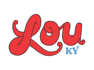 Lou KY Lettering branding handrawn kentucky lettering lockups logo louisville louky robby davis script