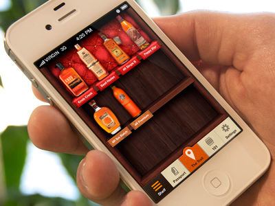 Bourbon app concept app bourbon bourbon trail app by mocura design interface ios iphone mobile mocura robby davis texture trail ui ux