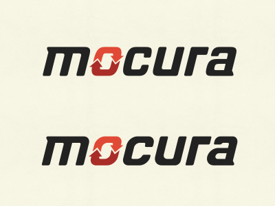 Logo tweaking branding comparison identity logo mocura robby davis top or bottom typography