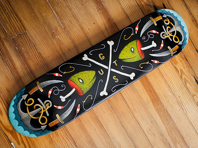 GUTS Skateboard Deck Painting
