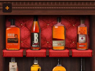 Bourbons of the Kentucky Bourbon Trail App app app development bourbon bourbon bottles kentucky bourbon trail app mocura photography photoshoot process robby davis shelf