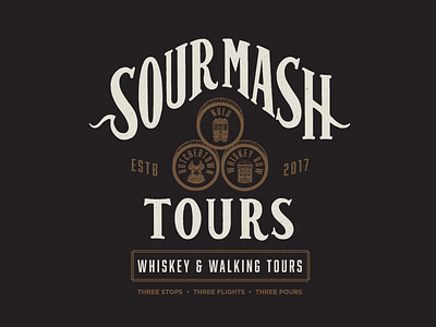 Sour Mash Tours bourbon branding handlettering kentucky lettering logo louisville process robby davis screenprint shirt sketch sour mash tour tourism typography whiskey wordmark