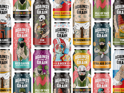 Happy Beer Can Appreciation Day! against the grain beer beer branding beer can beer label branding brewery character illustration louisville package design robby davis