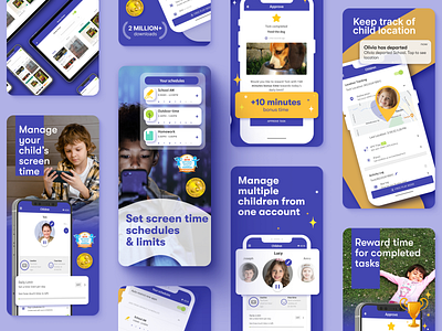 App Store Screenshots | Parental control App app app store app store screenshots application aso aso design mobile marketing parental control screenshot design