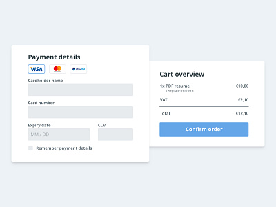 Minimal checkout form - Daily UI #002 002 checkout checkout form dailyui