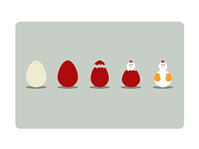 Easter chick chicken easter egg red