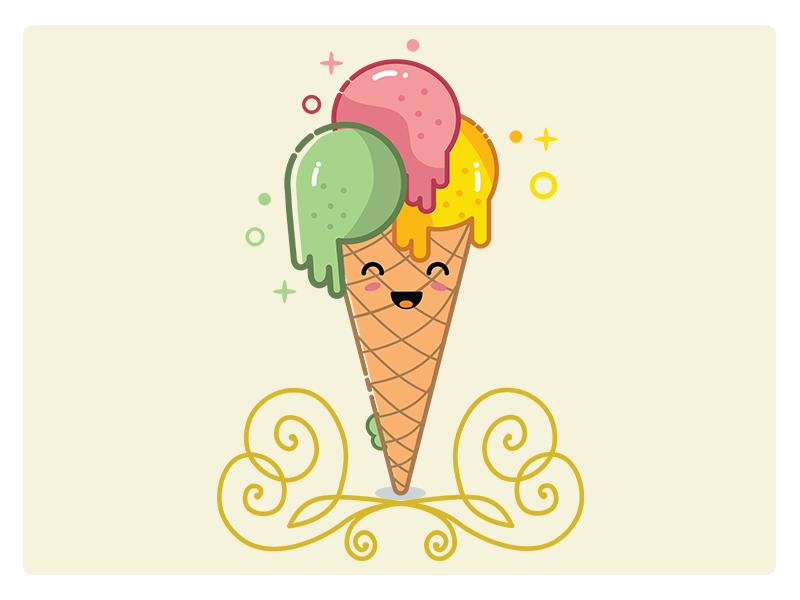 Happy Ice Cream by Ellie on Dribbble