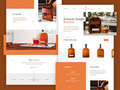 Woodford Reserve alcohol clean clean ui concept creative desktop flat minimal ui web website whiskey