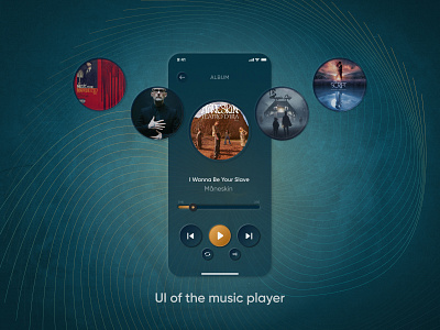 Music Player Mobile App app blue design designercyprus designerminsk green line maneskin mobileapp music music player neon play player songs ui uidesigner ux uxdesigner