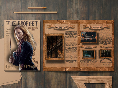 Harry Potter Theme Magazine adobe adobe illustrator adobe photoshop design graphic design harry potter illustration magazine magazine design