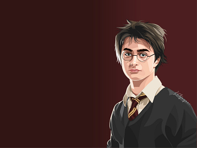 Harry Potter Portrait Illustration adobe adobe illustrator design graphic design harry potter illustration portrait