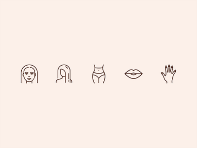 Ikarov Website Icons body brand design brand identity branding cosmetics face graphic design hair hand icon set icons icons pack lips natural natural cosmetics oils redesign symbols visual design visual identity