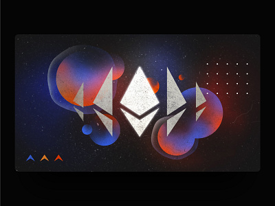 Dispatch - Ethereum abstract adobe banking cosmic crypto crypto wallet cryptocurrency design eth ethereum finance fintech futuristic graphic design illustration illustrator nexo planets stars vector