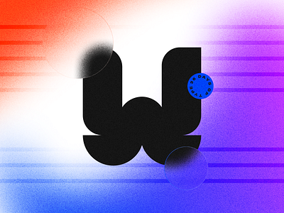 W - 36 Days of Type 36 days of type design figma design glassmorphic glassmorphism graphic design illustration letter letter w noise type type design typeface typography typography design