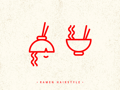 Ramen hairstyle bowl bun dish hair hairstyle icons japanese lines noodles ramen soup