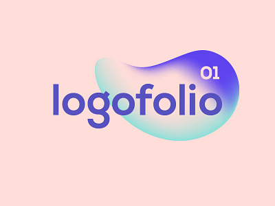 logofolio / 01 behance blue logofolio logos pink sign