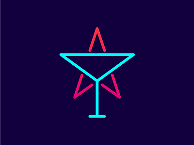 Nightlife Icon app arrow cocktail cocktail cup fun logo navigation night nightlife party star