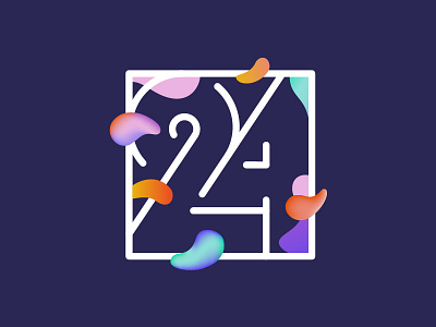 May 24 24 alphabet character cyrillic date font gradient liquid number outline stroke typo typography