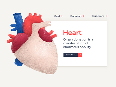 Donors Campaign UI art body button campaign campaign design card design donation donor donors grainy health heart illustration illustrator interface organ ui user vector