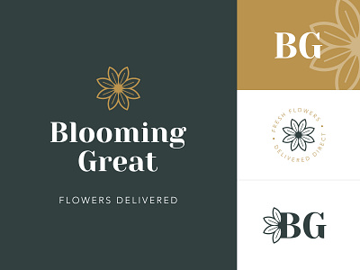 Blooming Great Flower Shop Logo Design branding design flower shop graphic design icon logo logodesign typography vector weeklywarmup
