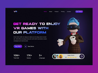 Virtual Reality Landing Page