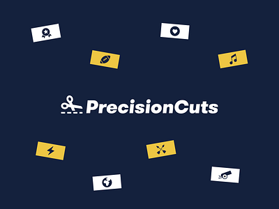 PrecisionCuts - Logo and Icons barber haircut icons logo scissors sketch sports web web design