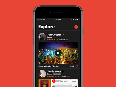 Magmatize iOS App app design ios iphone mockup music sketch technology ui ux