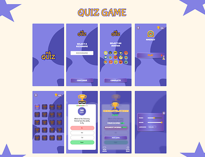 A Quiz App app app design case study design games mobile app ui uiux