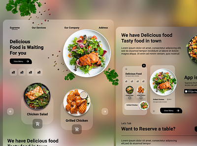 A Glass Restaurant Website Design branding case study design glass website landing page restaurant restaurant website ui uiux web design