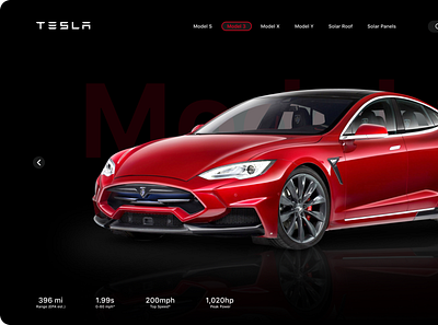 Tesla 3d animation branding car case study design graphic design logo motion graphics tesla ui uiux web design website