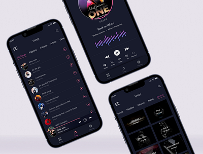 Music App app app design branding case study design illustration logo music app music app design ui uiux ux vector web design