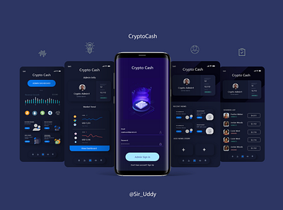 Cryptocurrency Mobile App bitcoin app blockchain crypto crypto app ethereum mobile mobile app product smart contracts ui visual design