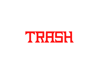 TRASH 2017 letters punk trash