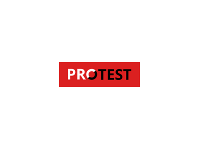 Protest black circle pro protest red revolt test white