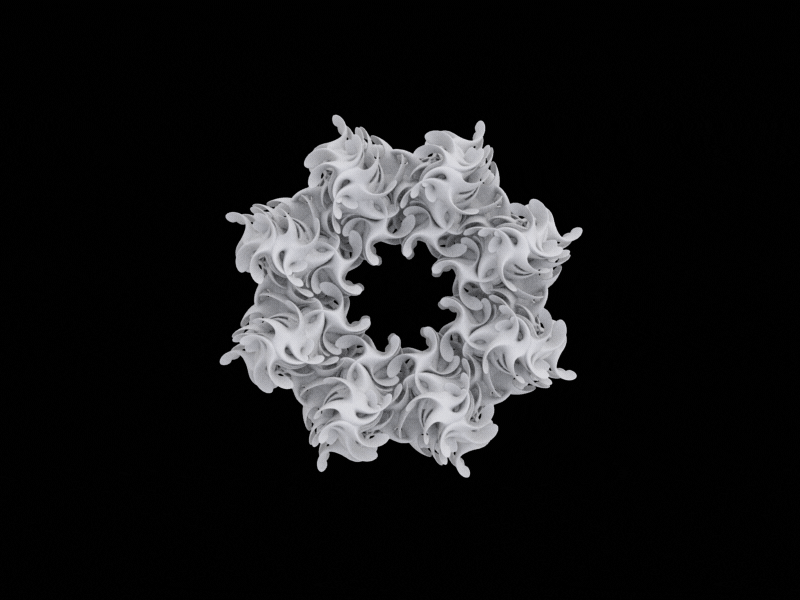 Flower 2020 3d animation arnoldrender black c4d ceramic cinema4d extrude flowers leafs loop motion organic random