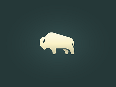 Bison logo animal bison flat logo minimalism minimalistic